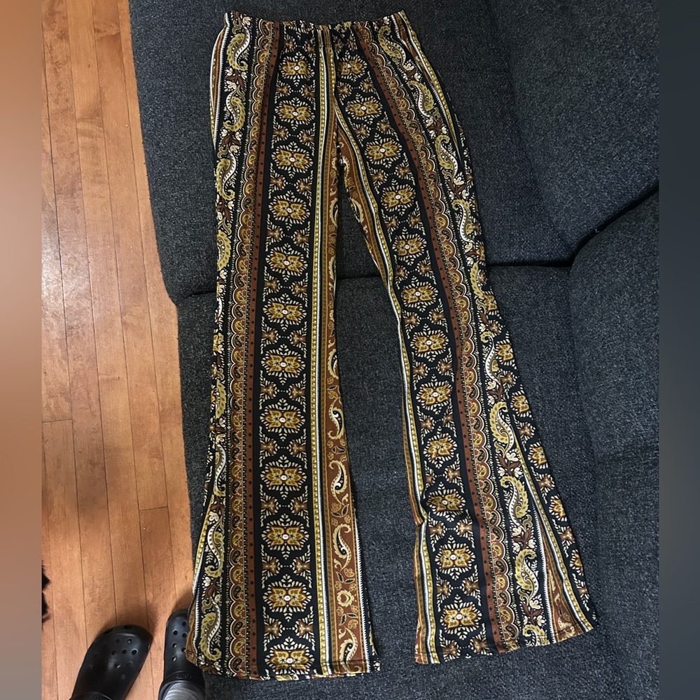 Rainbow Black and Yellow Patterned Fabric
